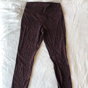 CRZ Maroon Leopard Print Leggings